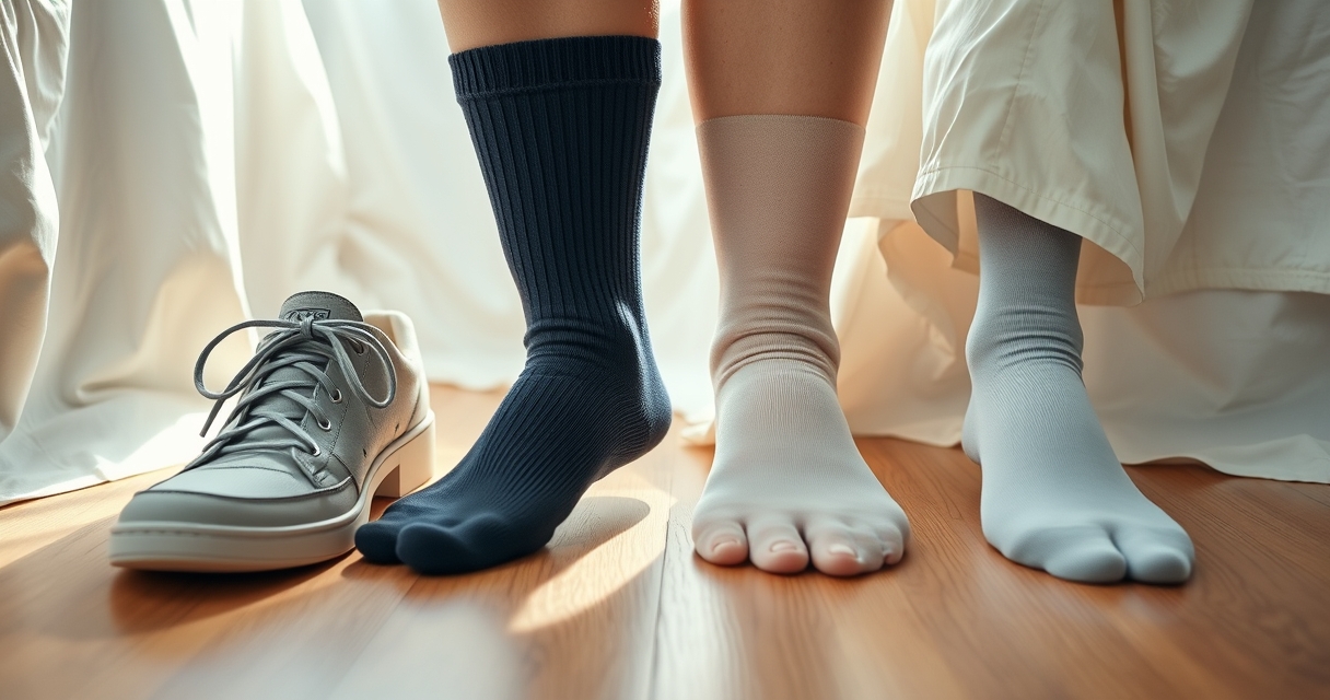 Strategie per gambe leggere al risveglio — Scelta di calzature e calze compressive per supportare le vene Strategie per gambe leggere al risveglio — Scelta di calzature e calze compressive per supportare le vene